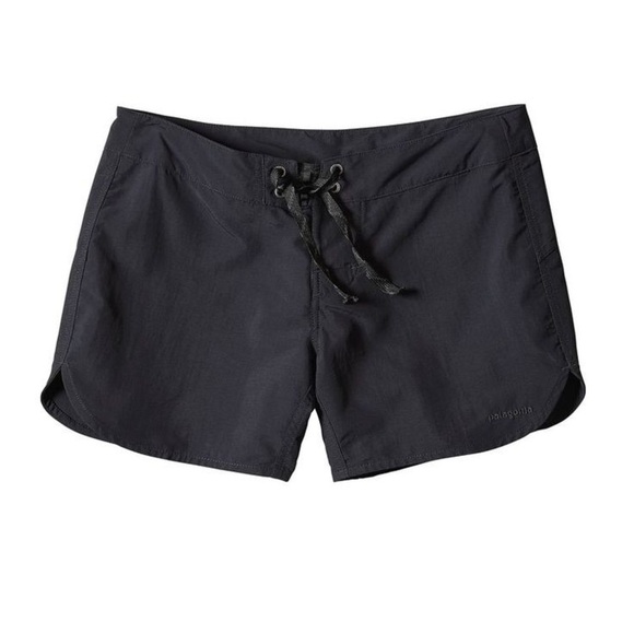 Patagonia women’s wavefarer black board shorts size 8 tie front - Picture 1 of 12